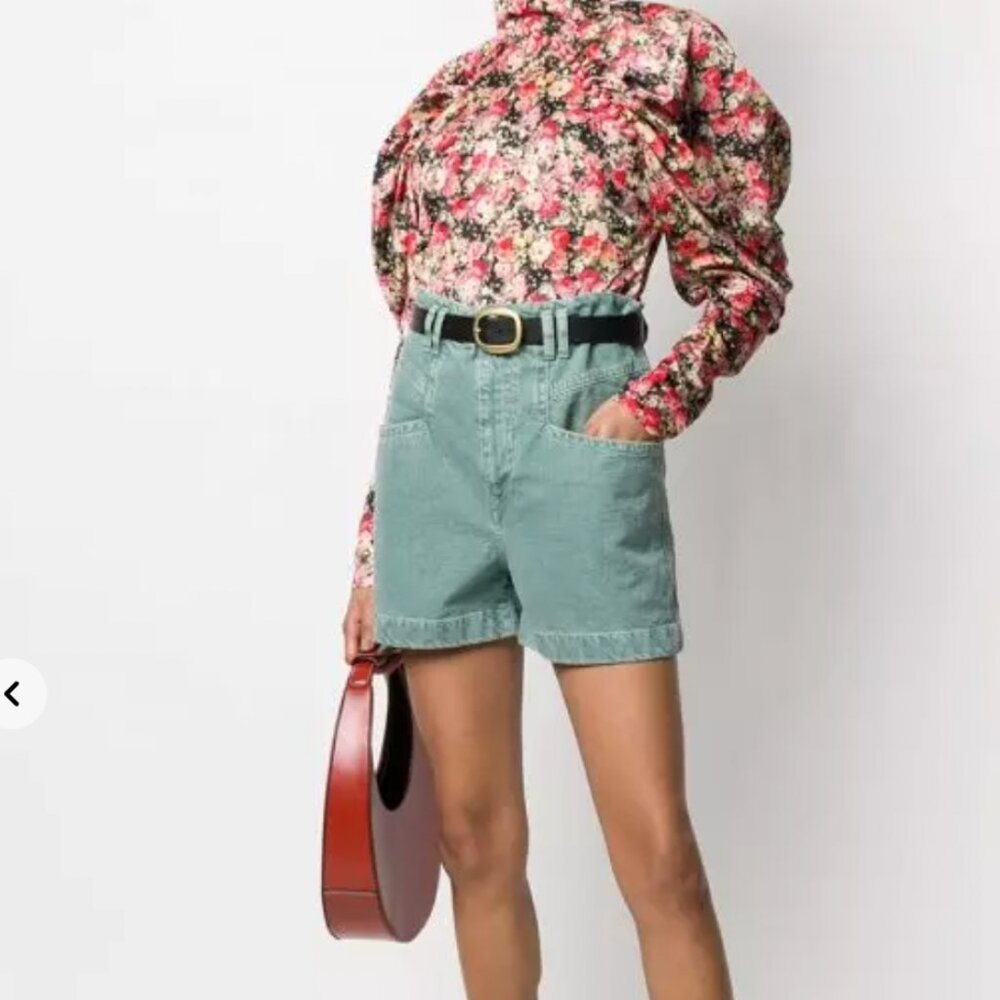 ISABEL MARANT  Esquia High-Waisted Denim Shorts
